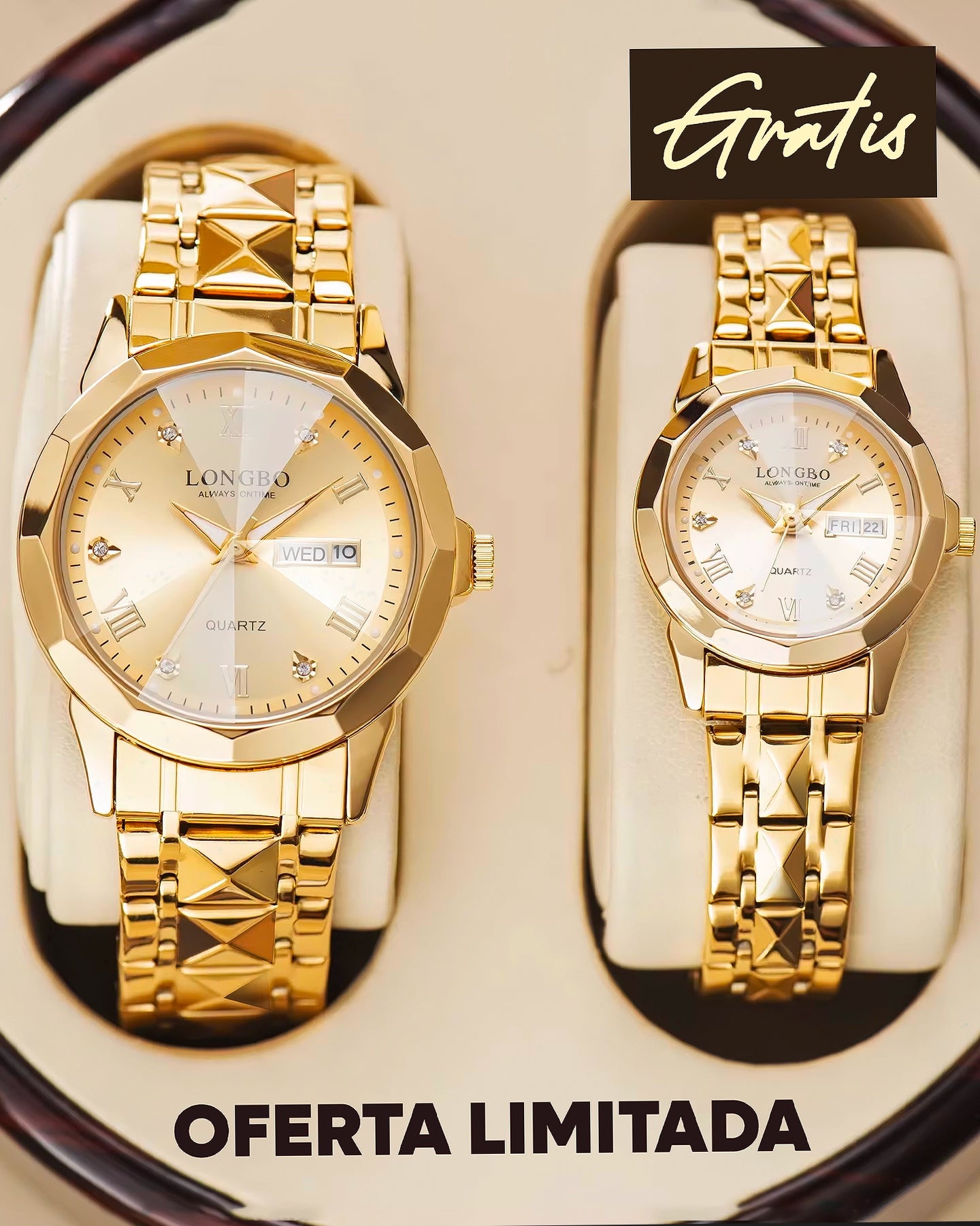 OFERTA LIMITADA🔥Compra 1 Reloj de Hombre y Recibe 1 de Mujer ¡GRATIS! 🎁🔥 2025
